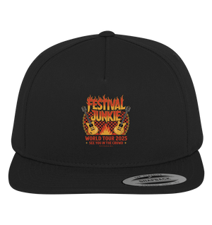 festival junkie - world tour 2025 - rock music passion - Premium Snapback | Kappen & Mützen | Dark Shadows Arts