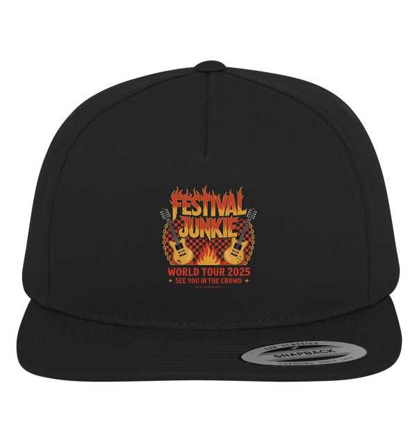 festival junkie - world tour 2025 - rock music passion - Premium Snapback | Kappen & Mützen | Dark Shadows Arts