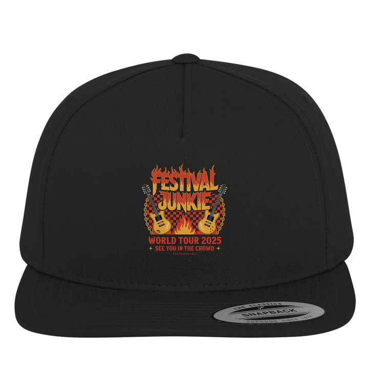 festival junkie - world tour 2025 - rock music passion - Premium Snapback | Kappen & Mützen | Dark Shadows Arts