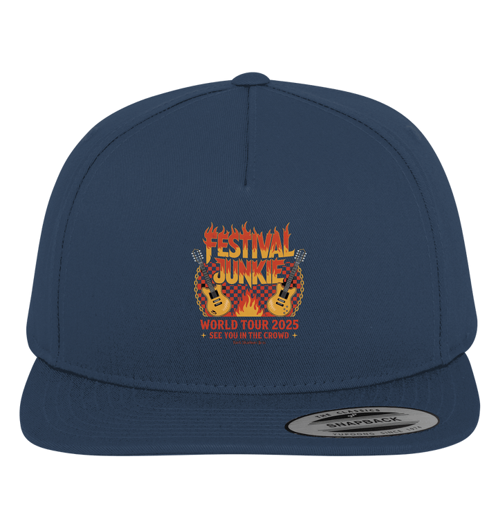 festival junkie - world tour 2025 - rock music passion - Premium Snapback | Kappen & Mützen | Dark Shadows Arts