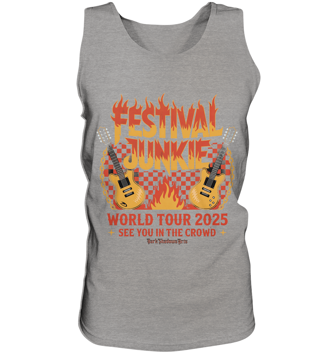 festival junkie - world tour 2025 - rock music passion - Relaxed Tank Top | Tank - Tops | Dark Shadows Arts