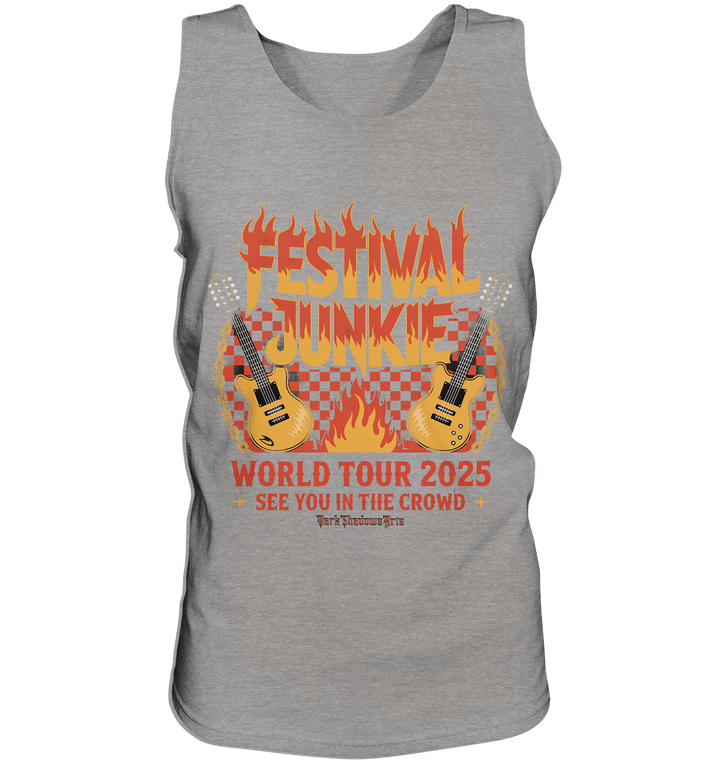 festival junkie - world tour 2025 - rock music passion - Relaxed Tank Top | Tank - Tops | Dark Shadows Arts