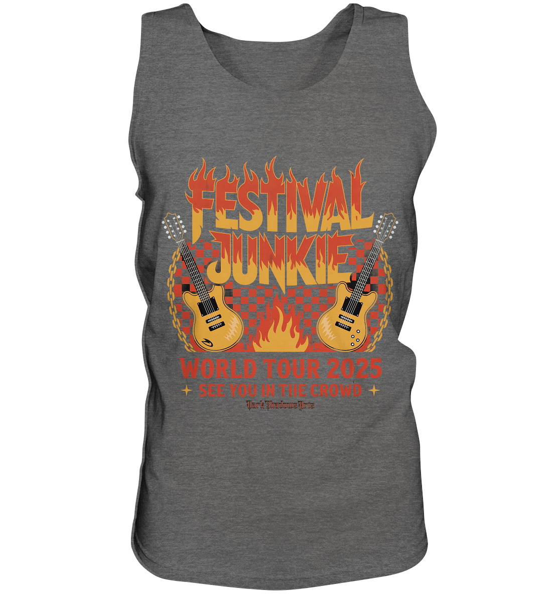 festival junkie - world tour 2025 - rock music passion - Relaxed Tank Top | Tank - Tops | Dark Shadows Arts