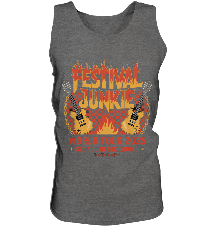 festival junkie - world tour 2025 - rock music passion - Relaxed Tank Top | Tank - Tops | Dark Shadows Arts