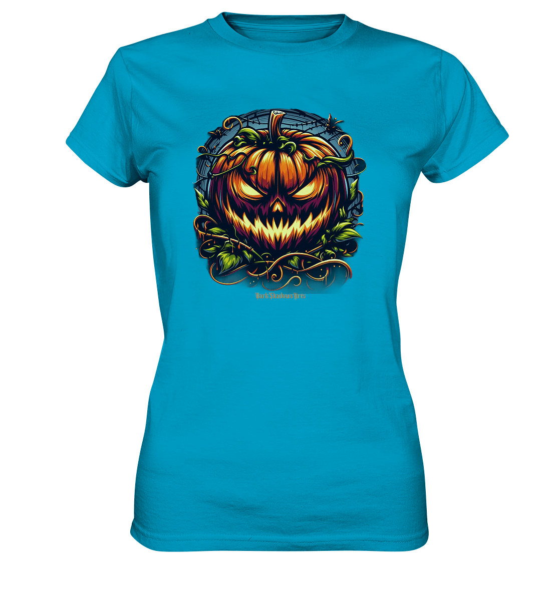 Filigranes Halloween Kürbis Motiv - Ladies Premium Shirt | Lady - Shirts | Dark Shadows Arts