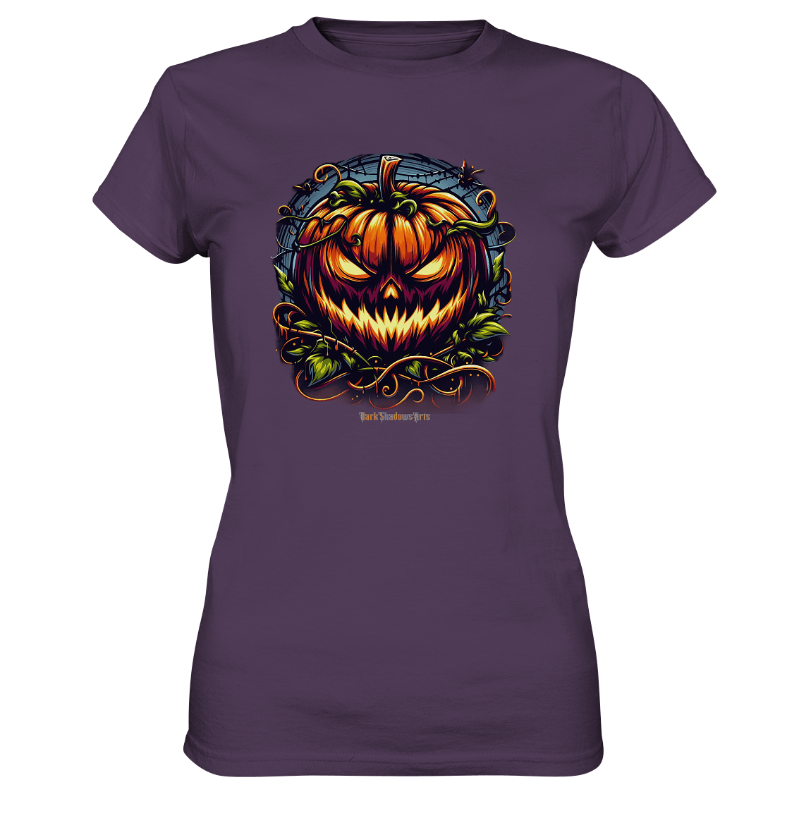 Filigranes Halloween Kürbis Motiv - Ladies Premium Shirt | Lady - Shirts | Dark Shadows Arts