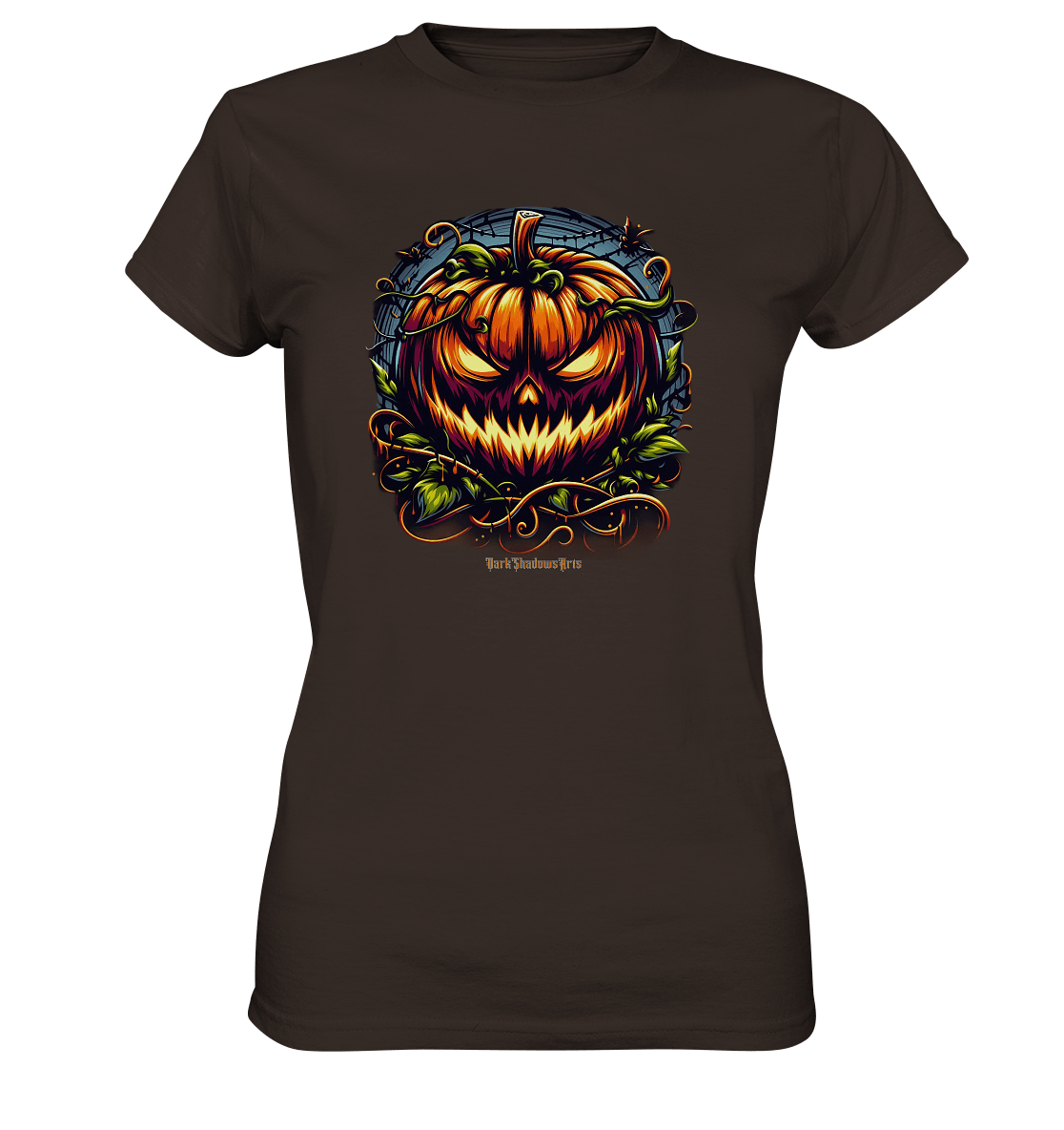 Filigranes Halloween Kürbis Motiv - Ladies Premium Shirt | Lady - Shirts | Dark Shadows Arts