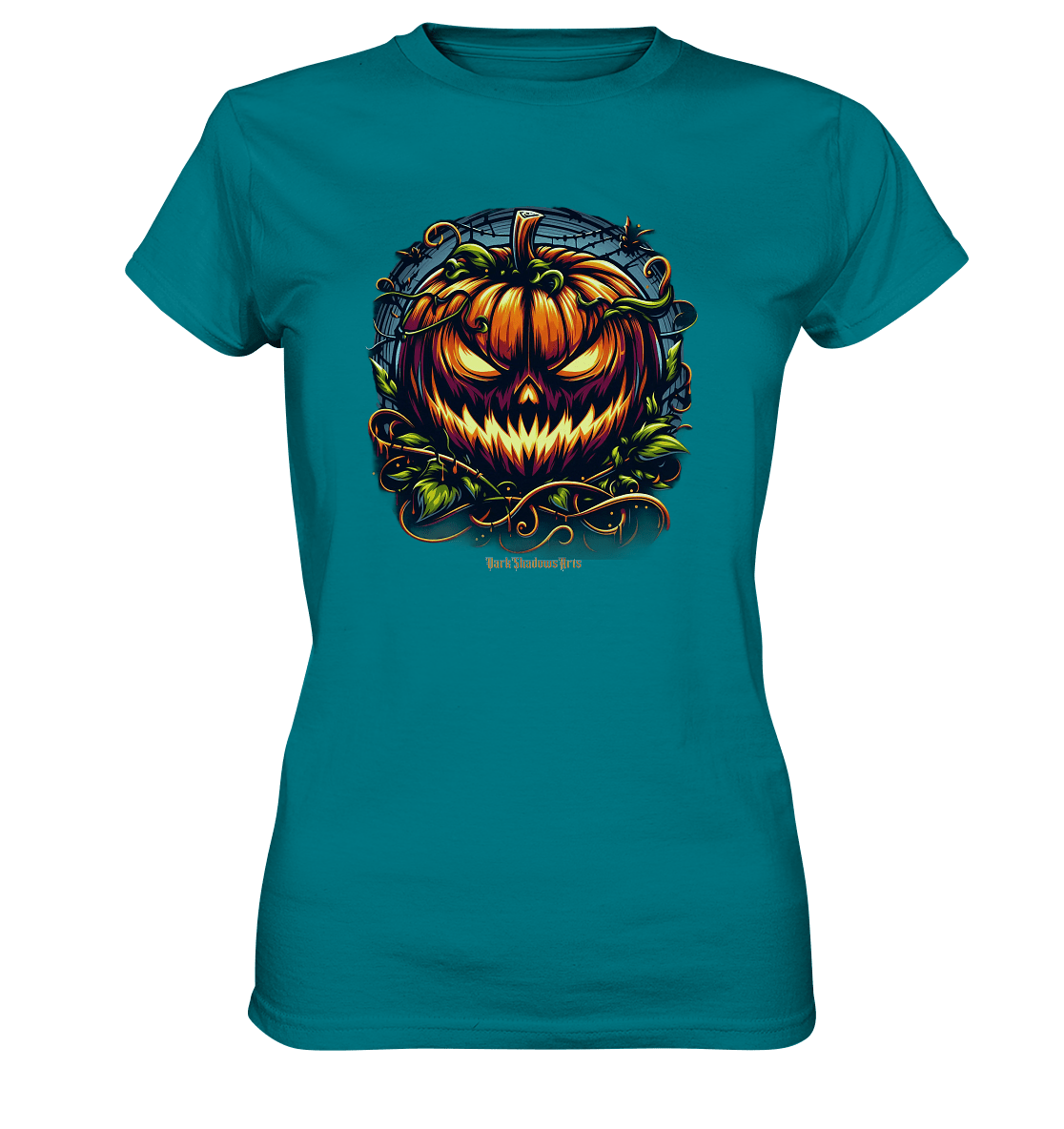 Filigranes Halloween Kürbis Motiv - Ladies Premium Shirt | Lady - Shirts | Dark Shadows Arts