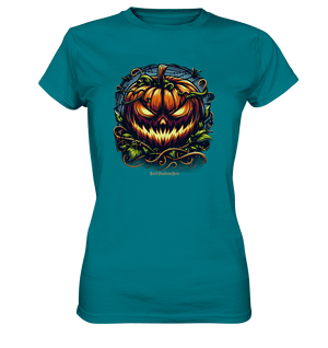 Filigranes Halloween Kürbis Motiv - Ladies Premium Shirt | Lady - Shirts | Dark Shadows Arts