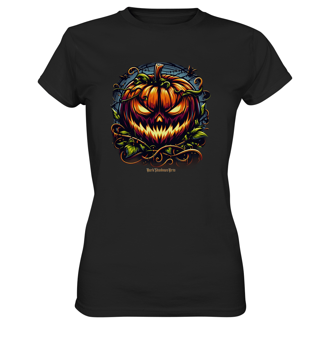 Filigranes Halloween Kürbis Motiv - Ladies Premium Shirt | Lady - Shirts | Dark Shadows Arts