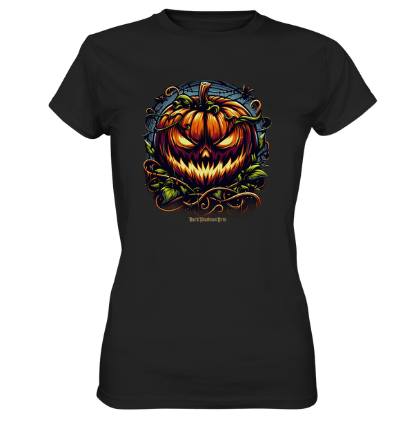 Filigranes Halloween Kürbis Motiv - Ladies Premium Shirt | Lady - Shirts | Dark Shadows Arts