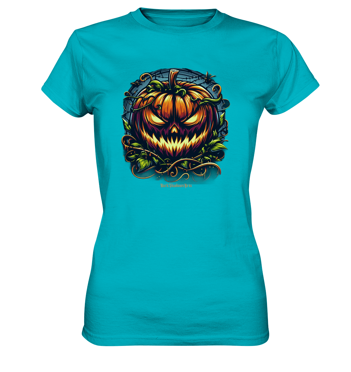 Filigranes Halloween Kürbis Motiv - Ladies Premium Shirt | Lady - Shirts | Dark Shadows Arts