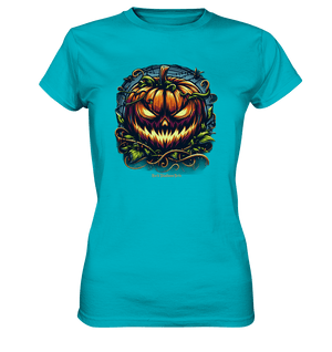 Filigranes Halloween Kürbis Motiv - Ladies Premium Shirt | Lady - Shirts | Dark Shadows Arts