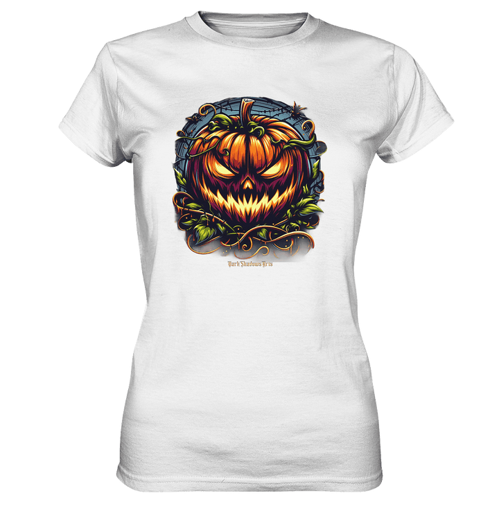 Filigranes Halloween Kürbis Motiv - Ladies Premium Shirt | Lady - Shirts | Dark Shadows Arts