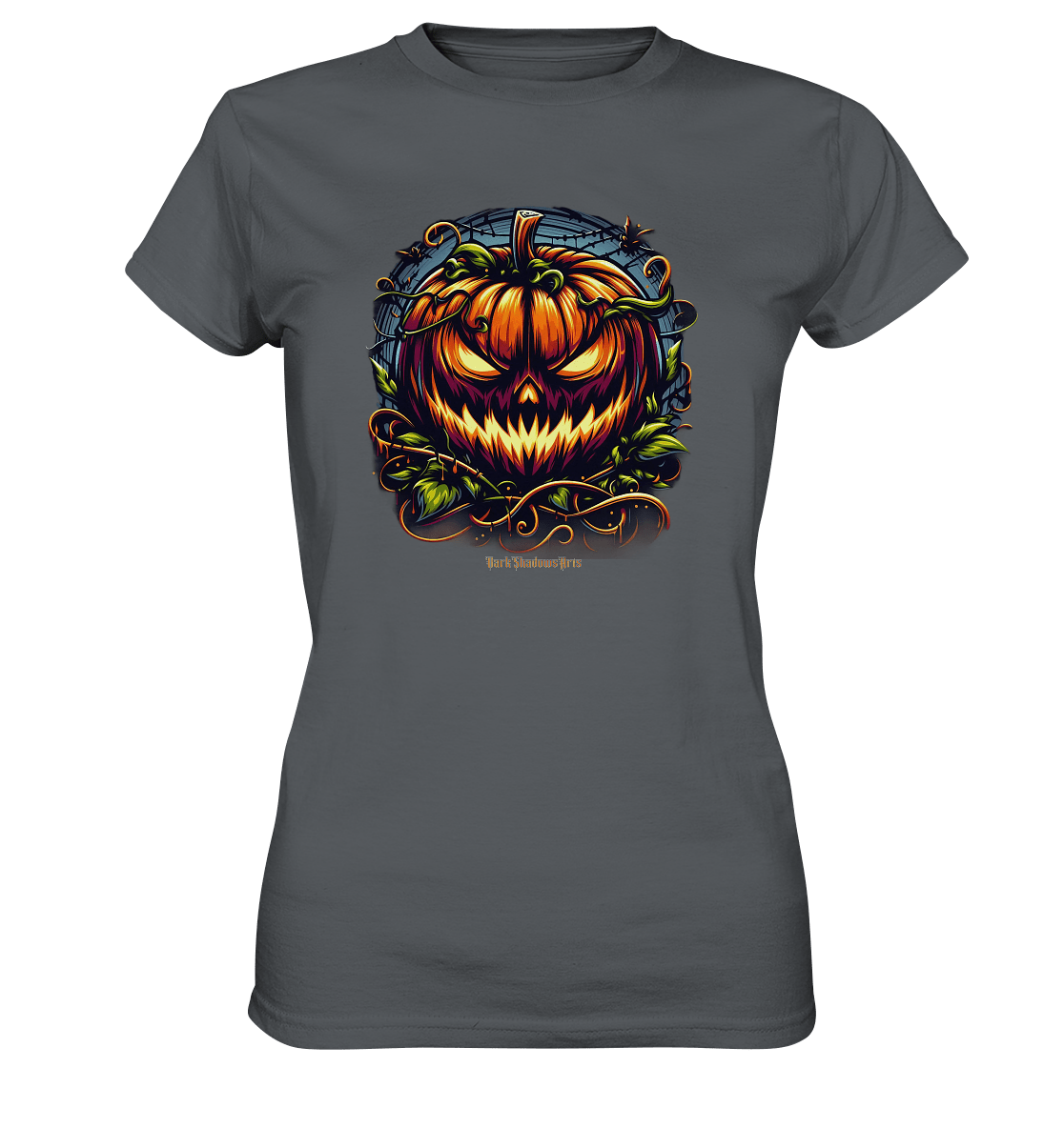 Filigranes Halloween Kürbis Motiv - Ladies Premium Shirt | Lady - Shirts | Dark Shadows Arts