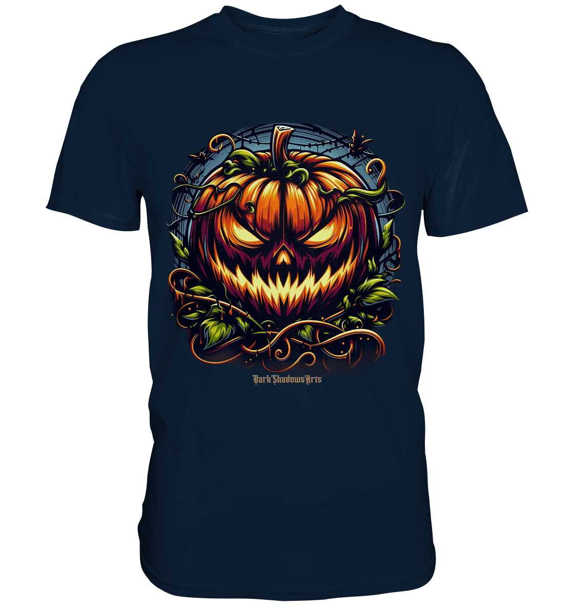 Filigranes Halloween Kürbis Motiv - Premium Shirt | Unisex - Shirts | Dark Shadows Arts