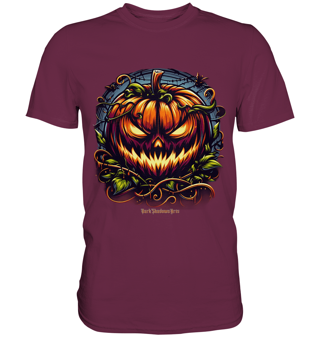 Filigranes Halloween Kürbis Motiv - Premium Shirt | Unisex - Shirts | Dark Shadows Arts