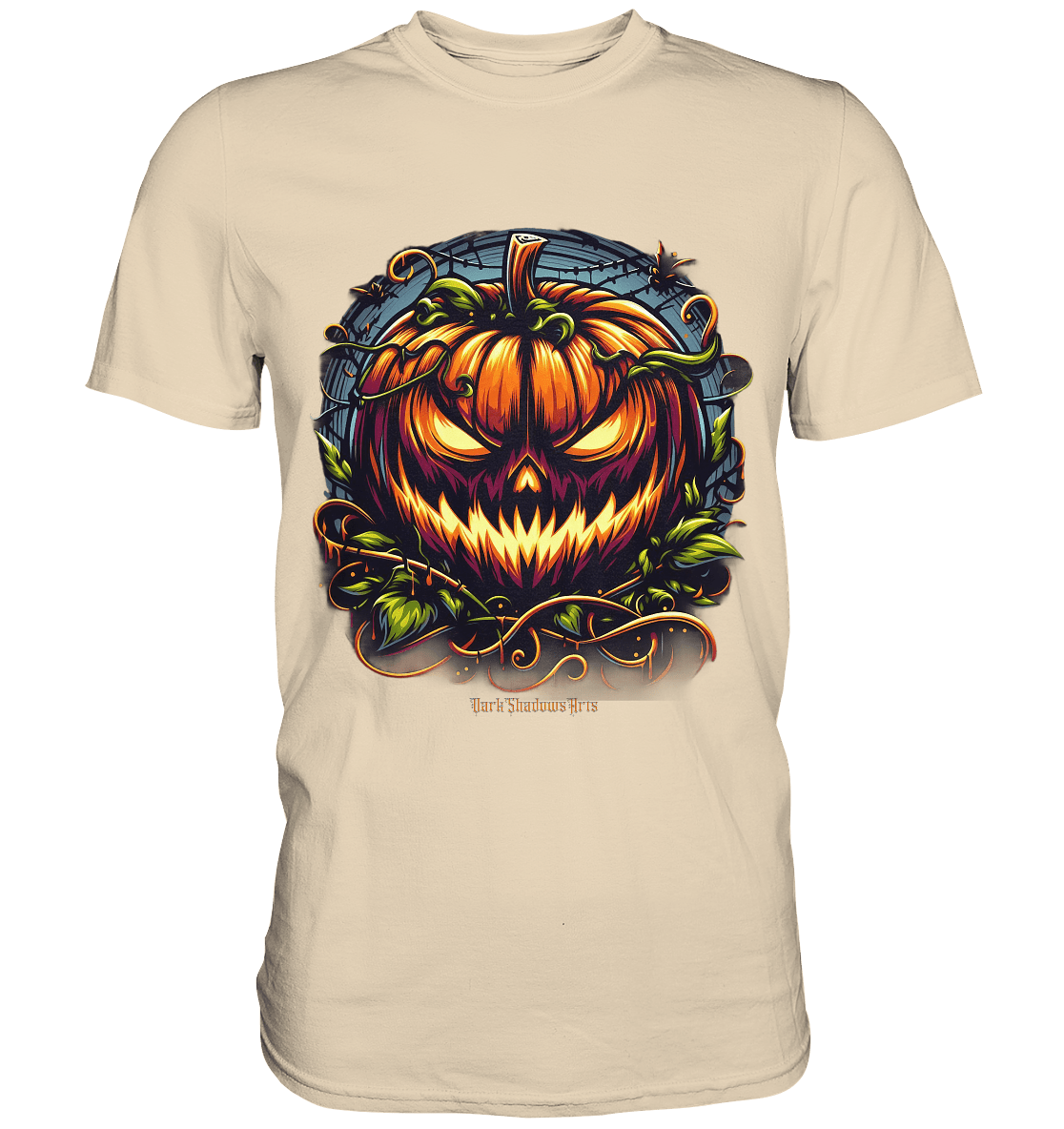 Filigranes Halloween Kürbis Motiv - Premium Shirt | Unisex - Shirts | Dark Shadows Arts