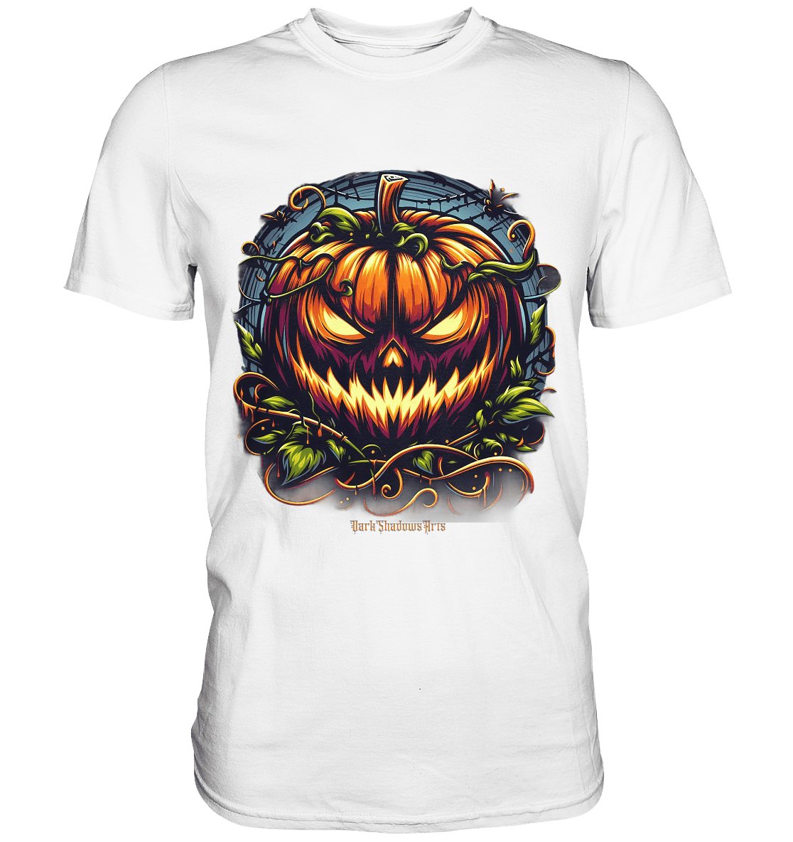 Filigranes Halloween Kürbis Motiv - Premium Shirt | Unisex - Shirts | Dark Shadows Arts
