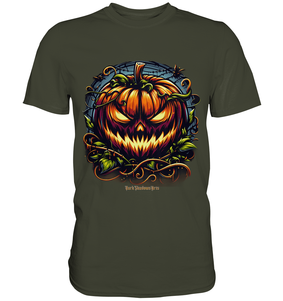 Filigranes Halloween Kürbis Motiv - Premium Shirt | Unisex - Shirts | Dark Shadows Arts