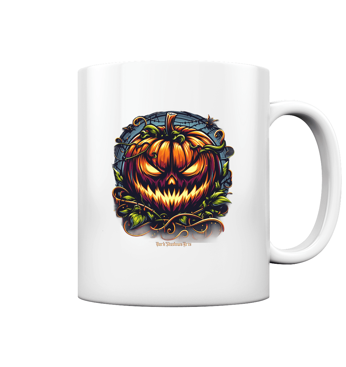 Filigranes Halloween Kürbis Motiv - Tasse glossy | Trinkgefäße | Dark Shadows Arts