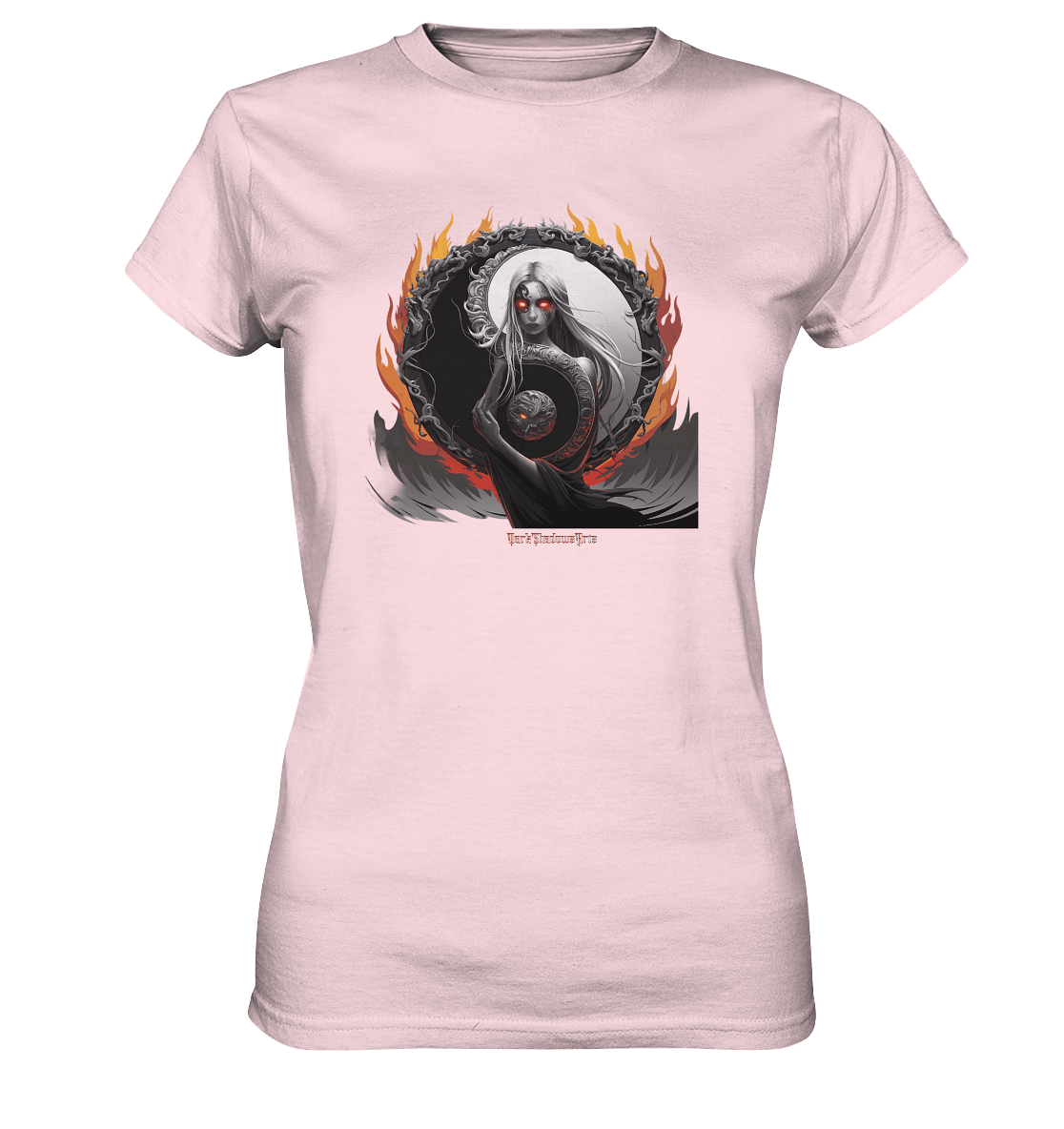 Flamebound Enigma - Yin - Yang Guardian - Ladies Premium Shirt | Lady - Shirts | Dark Shadows Arts
