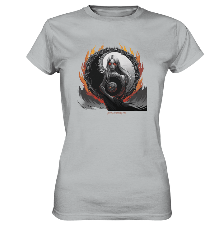 Flamebound Enigma - Yin - Yang Guardian - Ladies Premium Shirt | Lady - Shirts | Dark Shadows Arts
