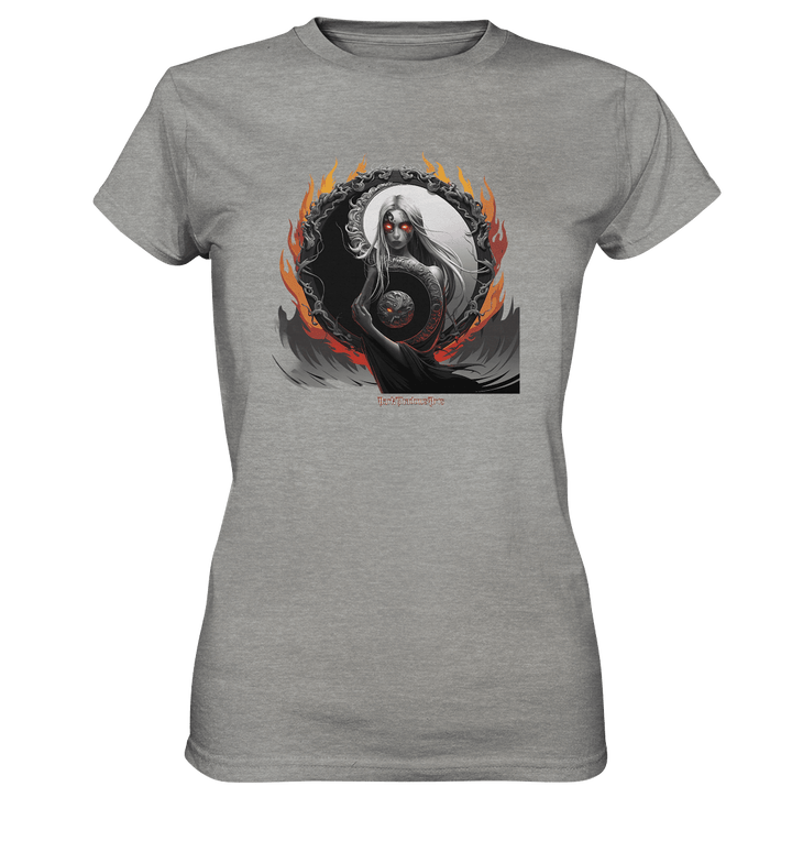 Flamebound Enigma - Yin - Yang Guardian - Ladies Premium Shirt | Lady - Shirts | Dark Shadows Arts