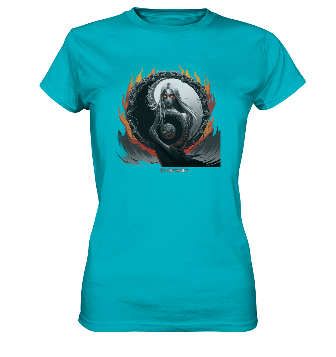 Flamebound Enigma - Yin - Yang Guardian - Ladies Premium Shirt | Lady - Shirts | Dark Shadows Arts