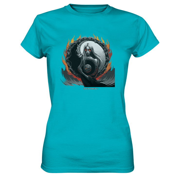 Flamebound Enigma - Yin - Yang Guardian - Ladies Premium Shirt | Lady - Shirts | Dark Shadows Arts