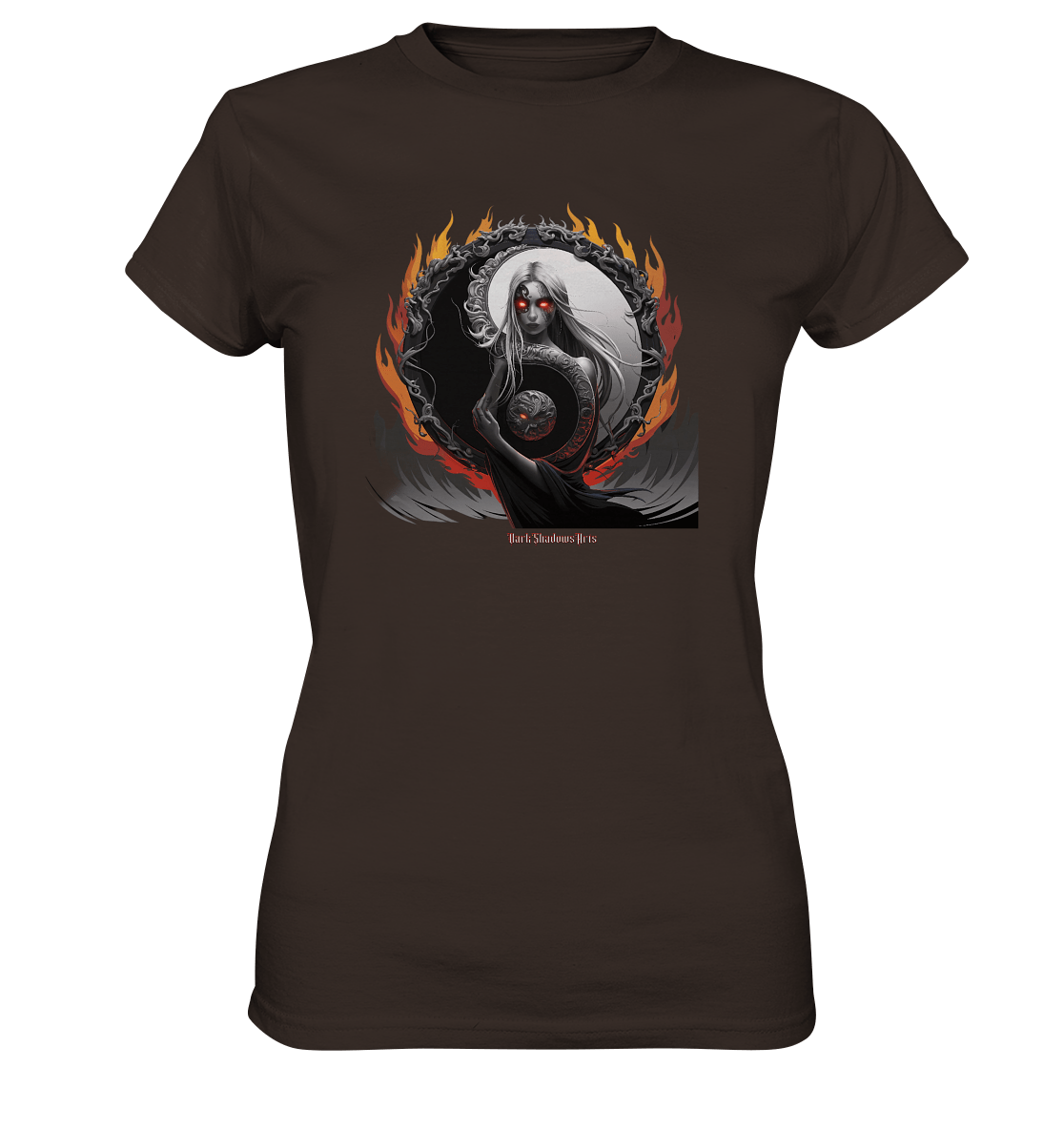 Flamebound Enigma - Yin - Yang Guardian - Ladies Premium Shirt | Lady - Shirts | Dark Shadows Arts