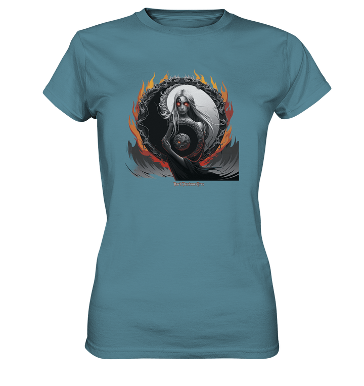 Flamebound Enigma - Yin - Yang Guardian - Ladies Premium Shirt | Lady - Shirts | Dark Shadows Arts