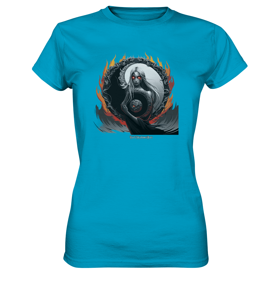 Flamebound Enigma - Yin - Yang Guardian - Ladies Premium Shirt | Lady - Shirts | Dark Shadows Arts