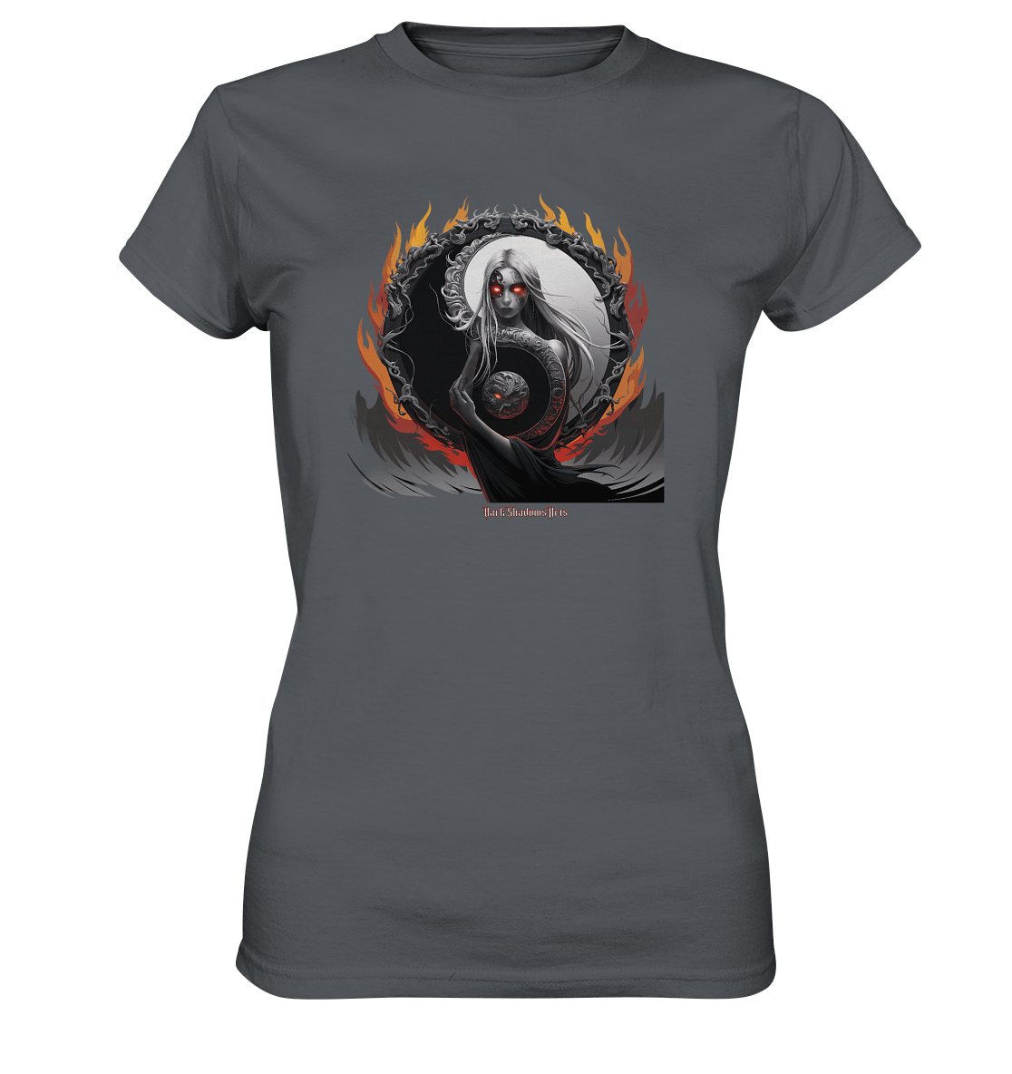 Flamebound Enigma - Yin - Yang Guardian - Ladies Premium Shirt | Lady - Shirts | Dark Shadows Arts
