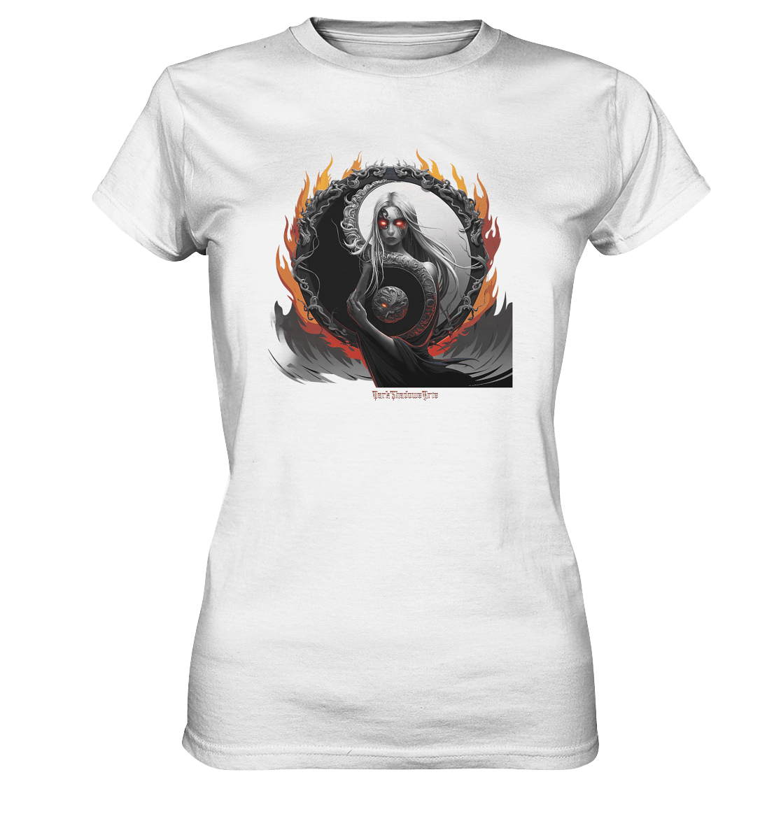 Flamebound Enigma - Yin - Yang Guardian - Ladies Premium Shirt | Lady - Shirts | Dark Shadows Arts