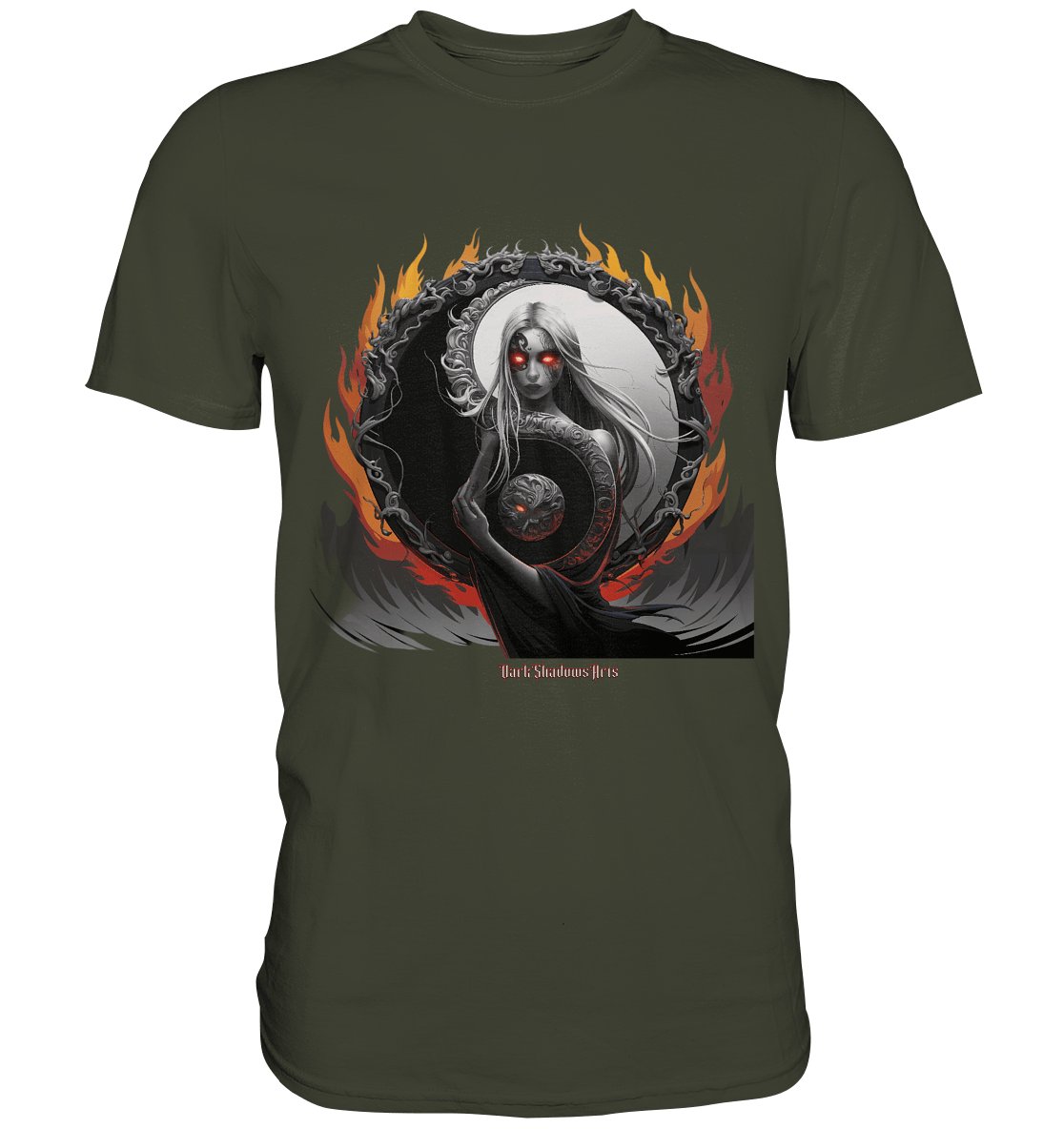Flamebound Enigma - Yin - Yang Guardian - Premium Shirt | Unisex - Shirts | Dark Shadows Arts