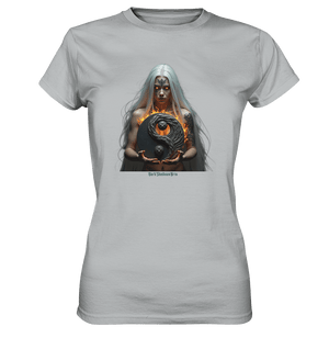 Flamebound Guardian - Silver - Haired Enchantress - Ladies Premium Shirt | Lady - Shirts | Dark Shadows Arts