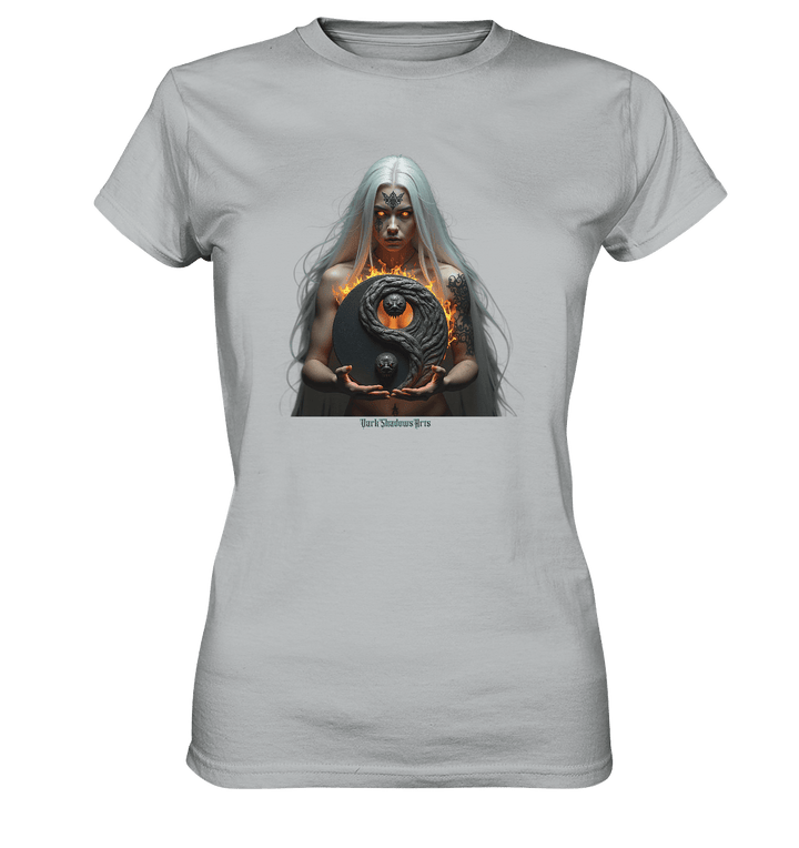 Flamebound Guardian - Silver - Haired Enchantress - Ladies Premium Shirt | Lady - Shirts | Dark Shadows Arts