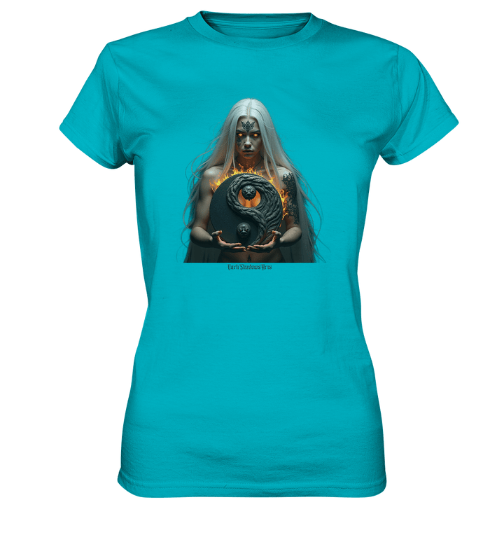 Flamebound Guardian - Silver - Haired Enchantress - Ladies Premium Shirt | Lady - Shirts | Dark Shadows Arts