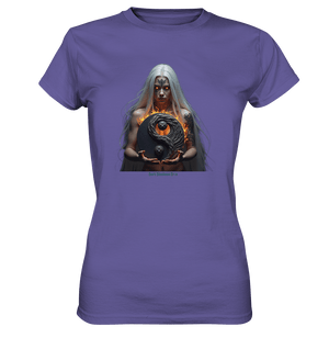 Flamebound Guardian - Silver - Haired Enchantress - Ladies Premium Shirt | Lady - Shirts | Dark Shadows Arts