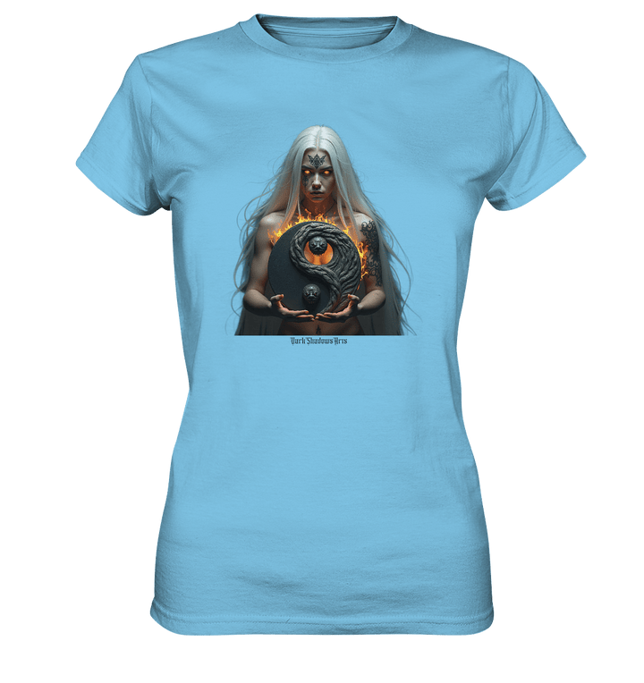 Flamebound Guardian - Silver - Haired Enchantress - Ladies Premium Shirt | Lady - Shirts | Dark Shadows Arts