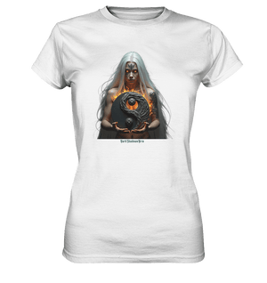 Flamebound Guardian - Silver - Haired Enchantress - Ladies Premium Shirt | Lady - Shirts | Dark Shadows Arts