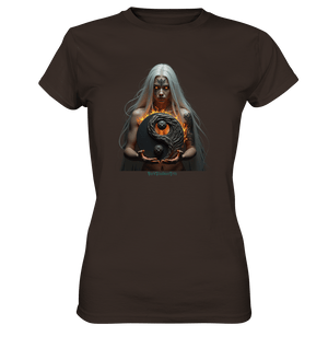 Flamebound Guardian - Silver - Haired Enchantress - Ladies Premium Shirt | Lady - Shirts | Dark Shadows Arts