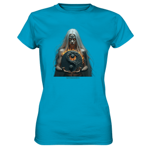 Flamebound Guardian - Silver - Haired Enchantress - Ladies Premium Shirt | Lady - Shirts | Dark Shadows Arts