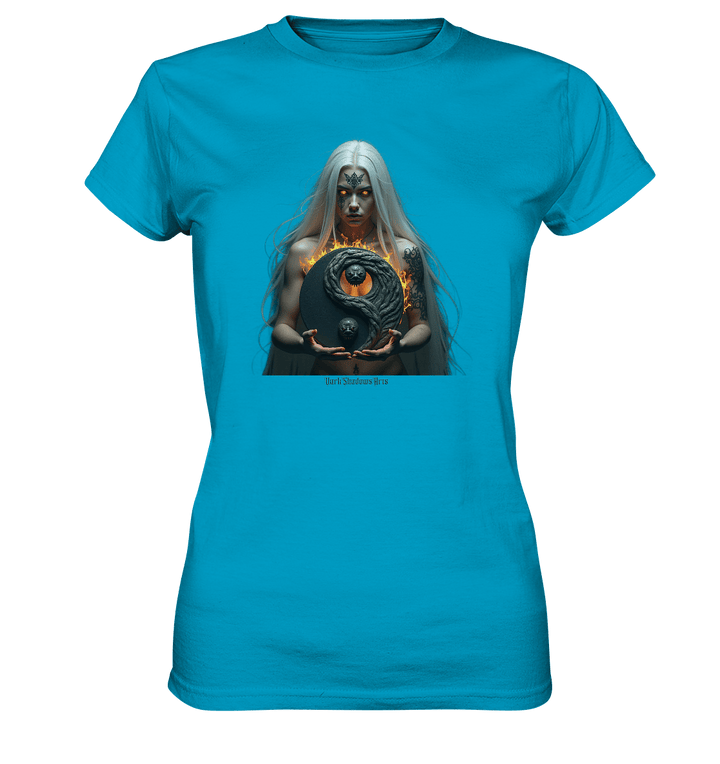 Flamebound Guardian - Silver - Haired Enchantress - Ladies Premium Shirt | Lady - Shirts | Dark Shadows Arts