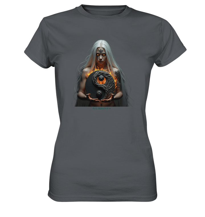 Flamebound Guardian - Silver - Haired Enchantress - Ladies Premium Shirt | Lady - Shirts | Dark Shadows Arts