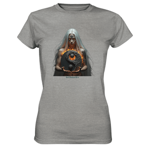 Flamebound Guardian - Silver - Haired Enchantress - Ladies Premium Shirt | Lady - Shirts | Dark Shadows Arts