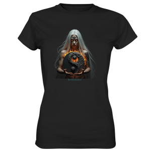 Flamebound Guardian - Silver - Haired Enchantress - Ladies Premium Shirt | Lady - Shirts | Dark Shadows Arts