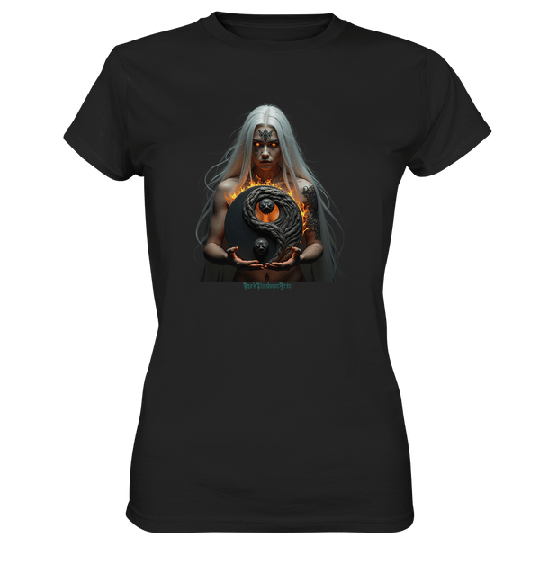 Flamebound Guardian - Silver - Haired Enchantress - Ladies Premium Shirt | Lady - Shirts | Dark Shadows Arts