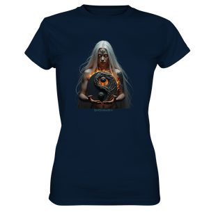 Flamebound Guardian - Silver - Haired Enchantress - Ladies Premium Shirt | Lady - Shirts | Dark Shadows Arts